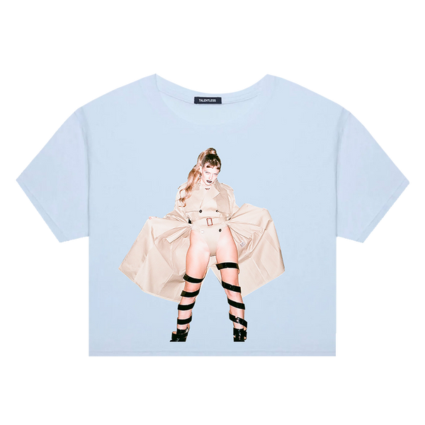 Trench Cropped Blue Tee